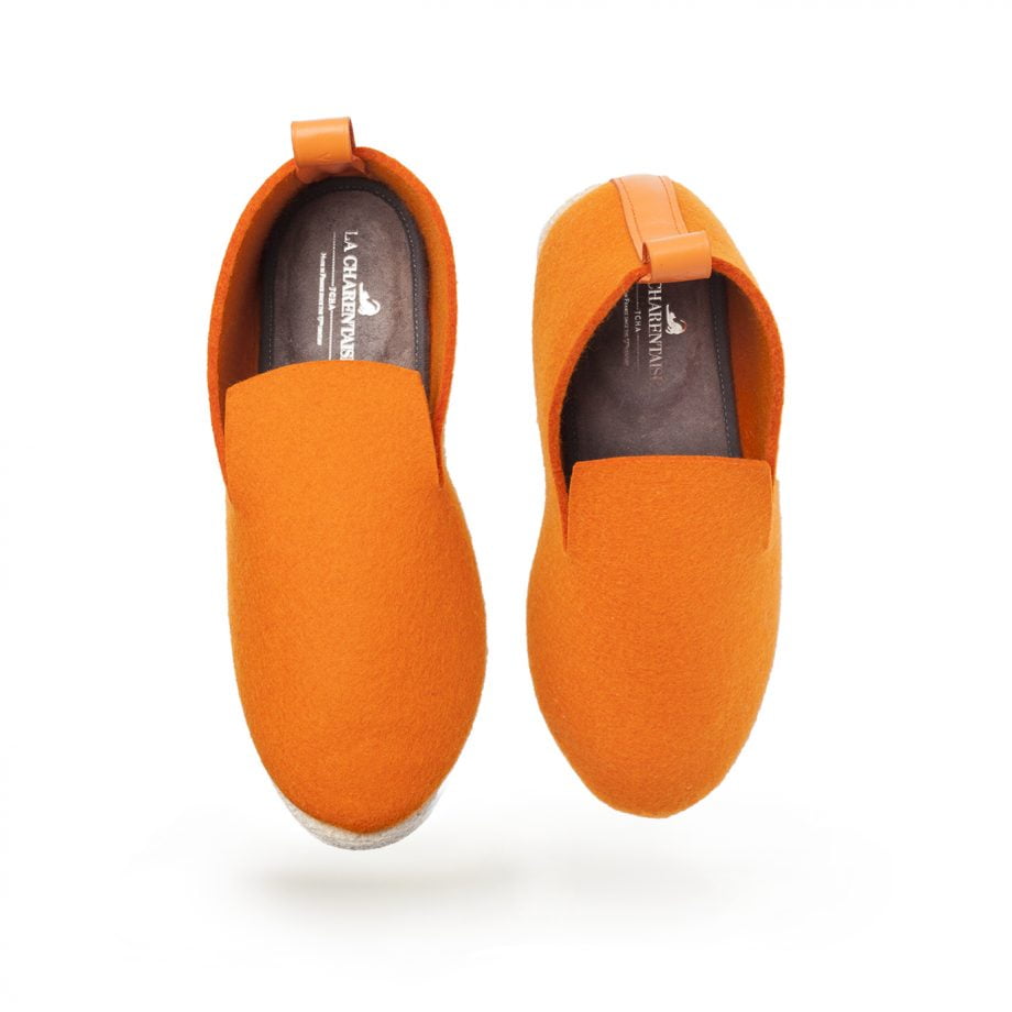 charentaise moderne, design, originale tcha minimal orange - homme, femme, enfant