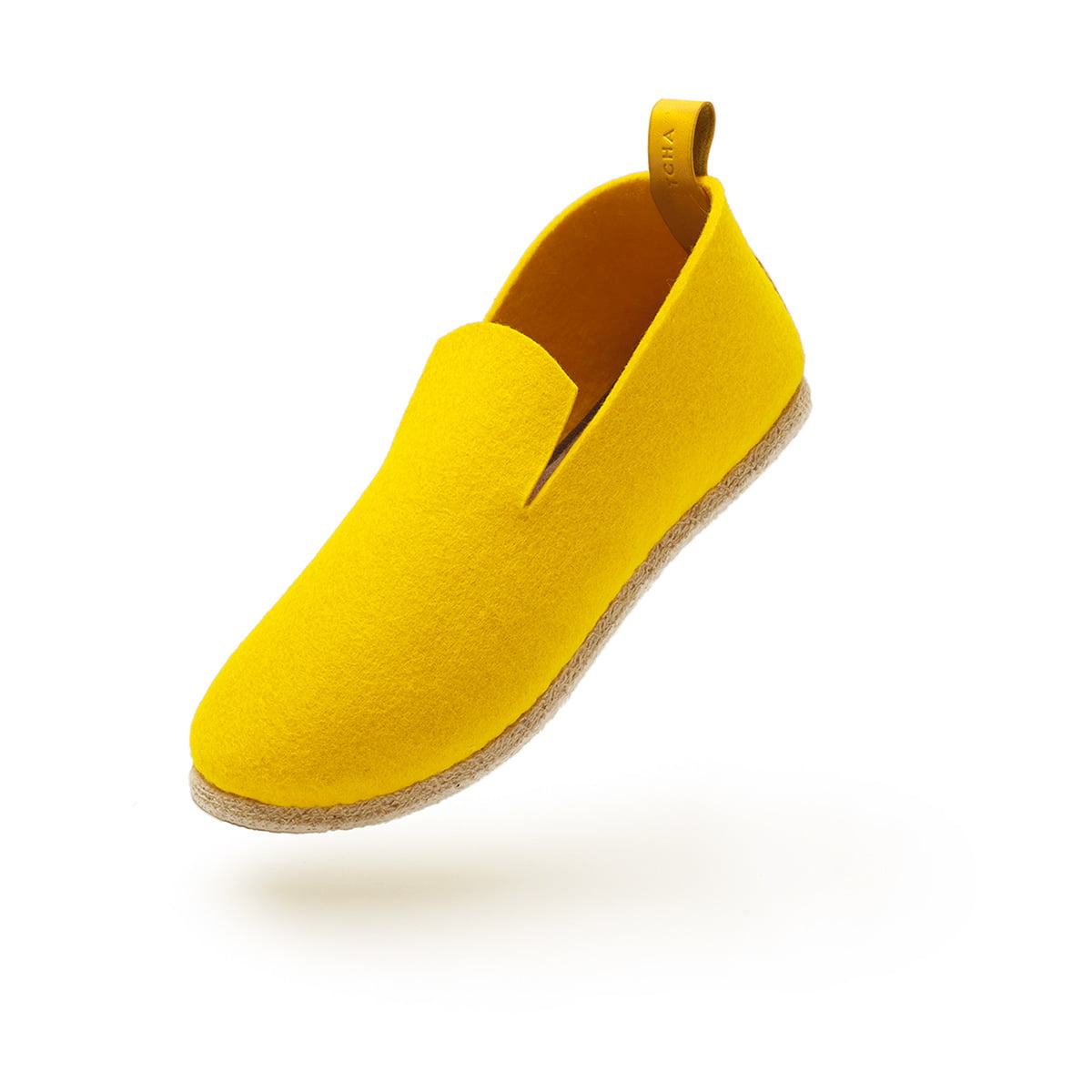 Charentaise Minimal jaune soleil, chausson haut de gamme